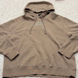 Men's Brown Distressed Nike Pullover Hoodie Size Large